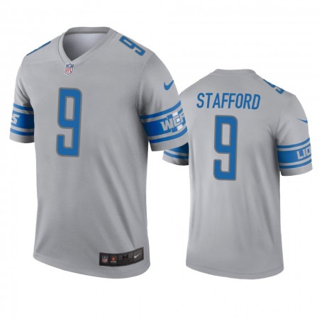 Maillot Detroit Lions Matthew Stafford 9 Gris Inverted Legend - Homme